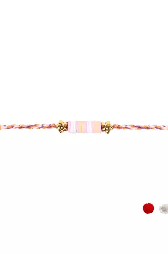 clay kids rakhi with roli chawal and raksha bandhan cards