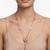 925 Sterling Silver Rose Gold  Cubic Zirconia Circle Lariat Necklace Set with Heart Tassels