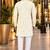White embroidered silk straight kurta
