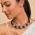 Oxidised Silver Bead Necklace For Women | Black Thread Tribal Choker | Boho Jewellery