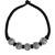 Oxidised Silver Bead Necklace For Women | Black Thread Tribal Choker | Boho Jewellery