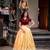 Moonga silk blend Navratri Special Solid Free Size Lehenga Choli with Printed Satin Mirror Dupatta