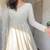 White georgette party wear embroidery anarkali suit set