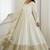 Off white vichitra silk wear embroidery anarkali suit set