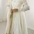 Off white vichitra silk wear embroidery anarkali suit set