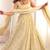Cream cosmo silk party wear embroidery anarkali suit set