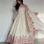 Off white vichitra silk wear embroidery anarkali suit set