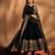 Black rayon party wear embroidery anarkali suit set