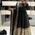 Black rayon party wear embroidery anarkali suit set