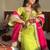 Green georgette party wear embroidery sharara suit set