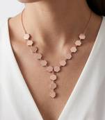 925 Sterling Silver Rose Gold  Modern Minimalist Adjustable Geometric Hexagon Lariat Necklace Set 