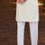 White embroidered silk blend straight kurta