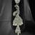 Oxidised Silver Peacock Jhumka Earrings for Women, Traditional Long Drop Earrings for Navratri Garba Wedding