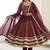 Heavy georgette and heavy embroidery sequence  work wine readymade ethnic gown