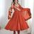 Trendy Silk blend  and heavy embroidery sequence  work rust readymade ethnic gown