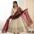 Heavy georgette and heavy embroidery sequence  work off white readymade ethnic gown
