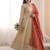 Heavy georgette and heavy embroidery sequence  work cream readymade ethnic gown
