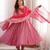 Trendy  roman  silk embroidery sequence  and mirror work pink readymade ethnic gown