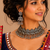 Oxidised Silver Elephant Choker Necklace Set with Earrings for Women, Traditional Tribal Navratri Garba Jewellery