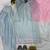 Sky blue satin heavy thread embroidery work kurta patiala set