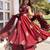Maroon frandy silk heavy thread embroidery work kurta palazzo set