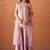 Mauve crunchy beads work kurta palazzo set