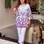 Off white cotton printed kurta with pant