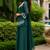 Green georgette heavy thread embroidery work kurta palazzo set