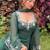 Green georgette heavy thread embroidery work kurta palazzo set