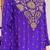 Purple silk crepe heavy thread embroidery work kurta with palazzo