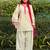 Off white cotton heavy thread embroidery work kurta patiala gharara set