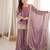 Cream fendy silk blend kurta palazzo set with dupatta