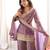 Cream fendy silk blend kurta palazzo set with dupatta