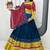 Teal Rayon Cotton Navratri Lehenga Choli