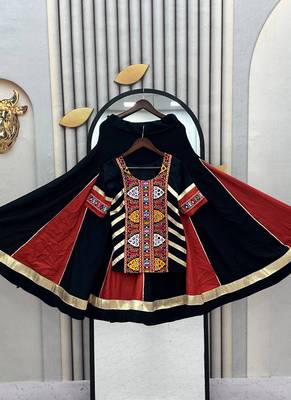 Black Pure Cotton Navratri Lehenga Choli 2