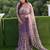 Lavender butterfly net embroidered saree with unstitched blouse