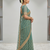 designer zari cundan work party wear saree