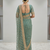 designer zari cundan work party wear saree