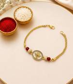 Premium lord ganesha bracelet rakhi for brother