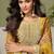 Yellow embroidered chinon free size stitched palazzo style salwar suit