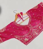 Designer fancy vichitra silk embroidered stitched blouse