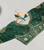 Designer fancy vichitra silk embroidered stitched blouse