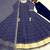 Blue bandhej print faux georgette anarkali gown set with dupatta