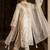 Ivory pure roman glass embroidered kaftan set with dupatta