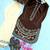 Brown pure roman silk blend embroidered kurta & farshi palazzo set