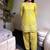 Yellow pure roman silk blend embroidered kurta & farshi palazzo set