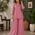 Rose gold Rakshabandhan Spacial crush kurti palazzo set with embellished koti