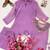 Lavender Rakshabandhan Spacial gold crush kurti palazzo set with embellished koti