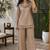 Brown Rakshabandhan Spacial gold crush kurti palazzo set with embellished koti