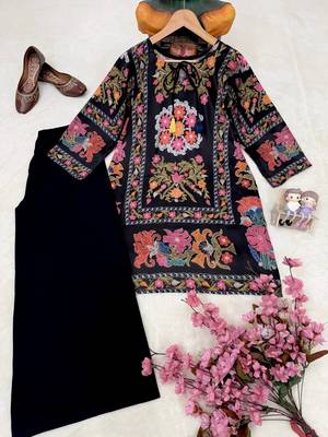Black magic cotton kurti palazzo co-ord set 2